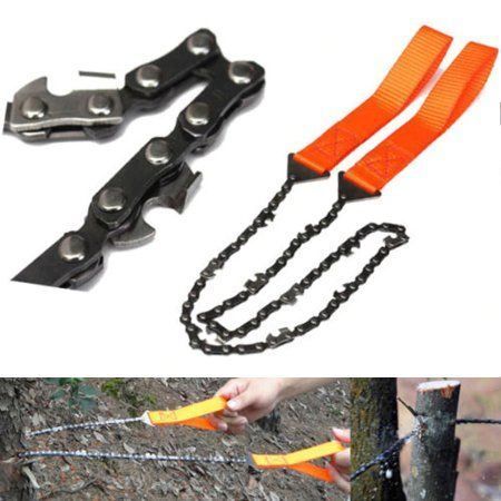 Survival Kettensäge Hand ChainSaw Emergency Camping Kit Werkzeugtasche FOVYRDE 